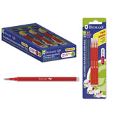 RECAMBIO ROJO BOLIGRAFO BORRABLE BISMARK BLISTER 3U | 12 UNIDADES | (POESSA BISMARK BASICO)